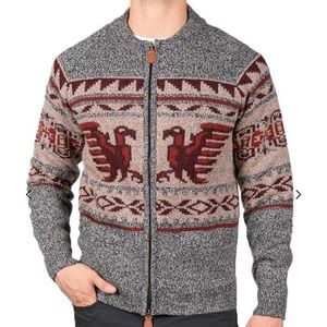 JACHS COWICHAN MERINO WOOL ZIP UP CARDIGAN Size XXL